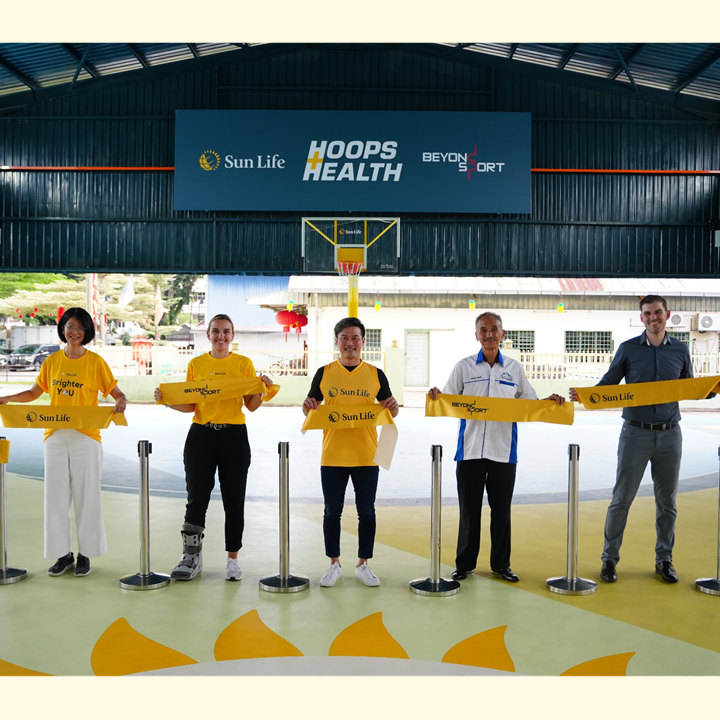 Refurbished Sun Life’s Hoops+Health Basketball Court in Kuala Ampang Unveiled!